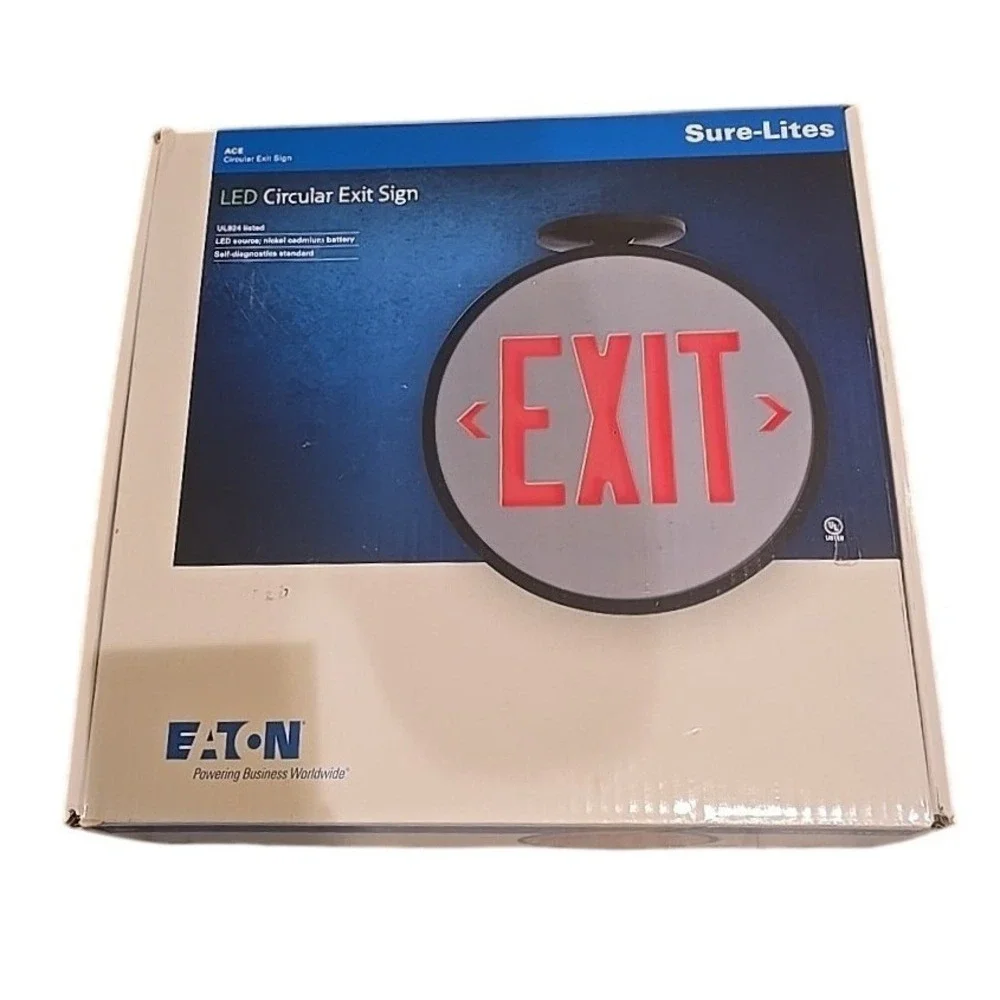 Eaton‎ Sure Lites Architectural Round / Circular Exit Sign - Uniqe ACE7RSD